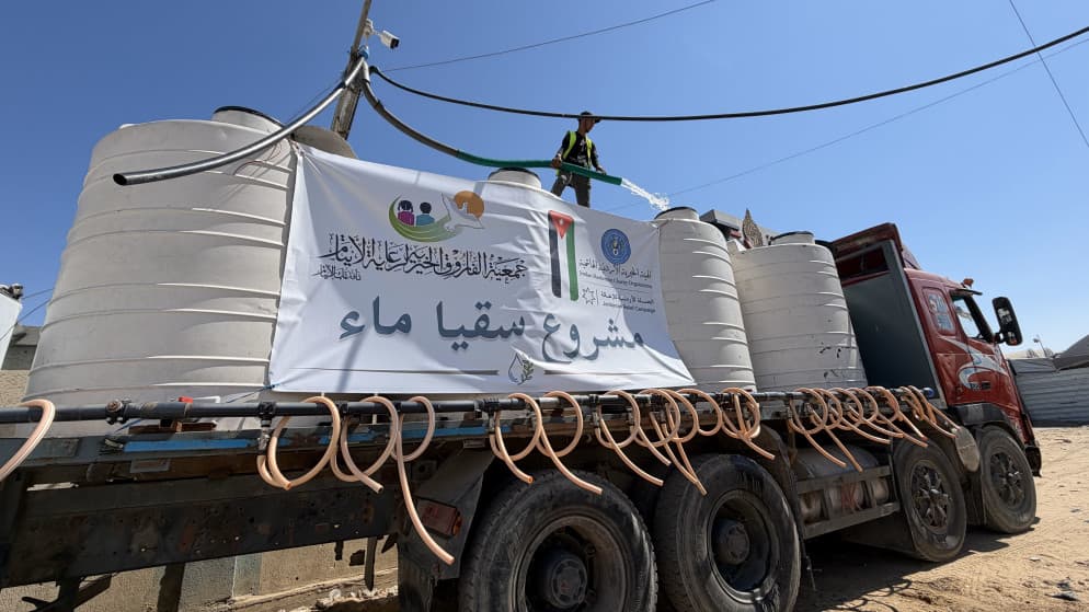 Jordanian efforts to supply water in Khan Yunis