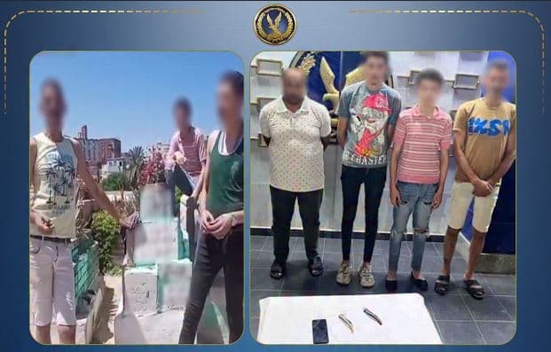 ضبط 4 أشخاص تهدد شخصا بالسلاح في الإسكندرية
