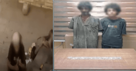 Two people seen using drugs in Giza