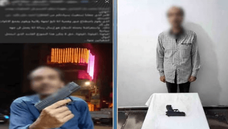 ضبط عامل بالغربية لابتزاز مواطن وتهديده بشكاوى كيدية واستعراض سلاح هيكلي