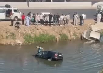 شاب ينقذ سرة من الغرق في الغربية