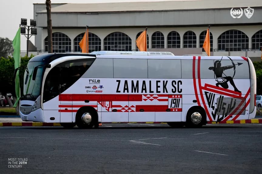 حافلة الزمالك تصل إلى ستاد القاهرة