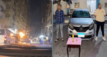 Driver Sets Car on Fire in Alexandria