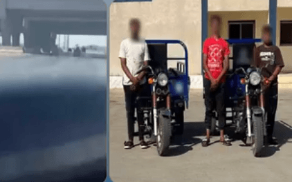 القبض على شخصين بعد حركات استعراضية بالتروسيكل