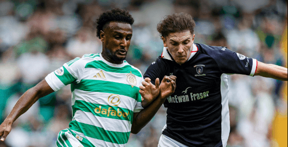 Celtic team vs Aberdeen with Hassan leading