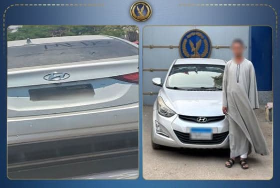 Fake plates on prohibited vehicle in Beni Suef