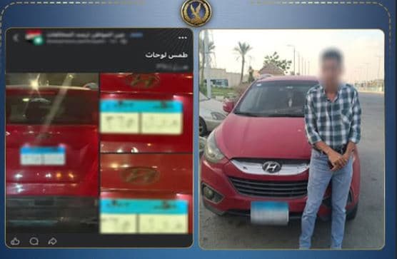 Cairo driver seized for license plate tampering