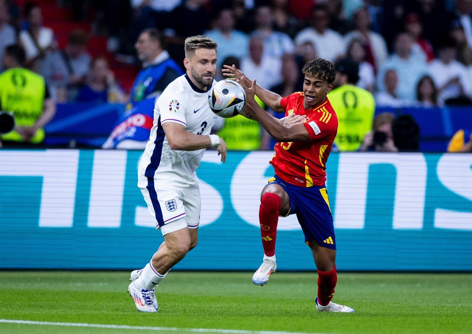 England versus Spain in a tense Wembley match