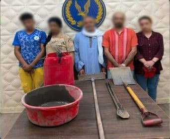 ضبط 5 أشخاص ينقبون عن آثار في السيدة زينب