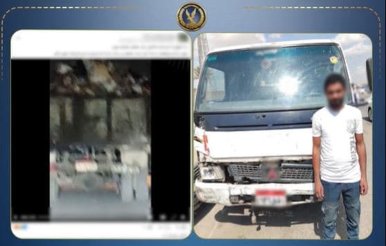 Truck driver caught leaving debris on Cairo road