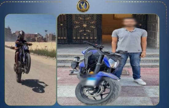 Motorcycle rider detained in Fayoum