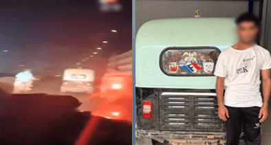 Motorcycle taxi thief pays cops during chase