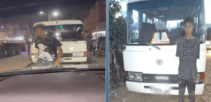 Giza bus driver caught against traffic