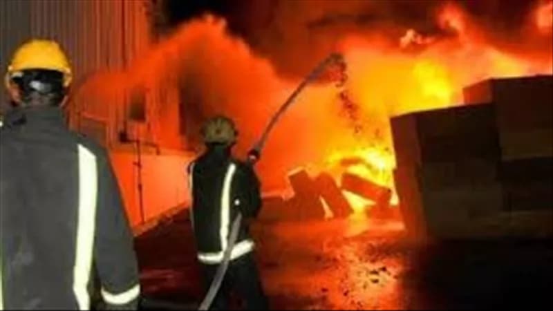 Fire in villa in Bashous area
