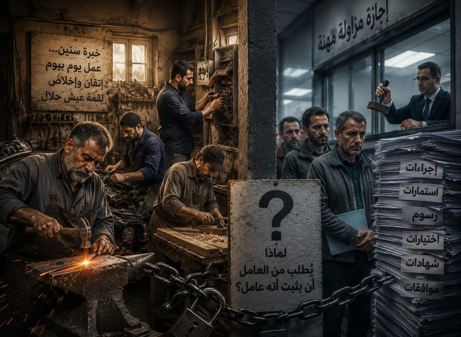 Why is the worker required to prove his employment status?