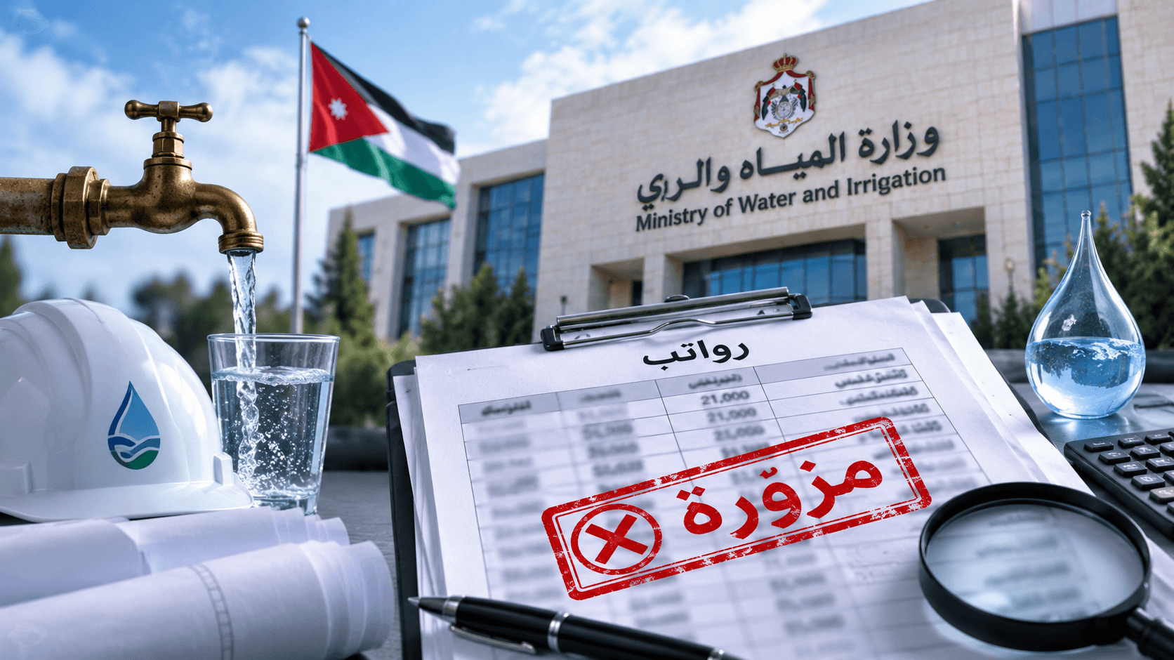 وزارة المياه تنفي صحة كشوف الرواتب المتداولة