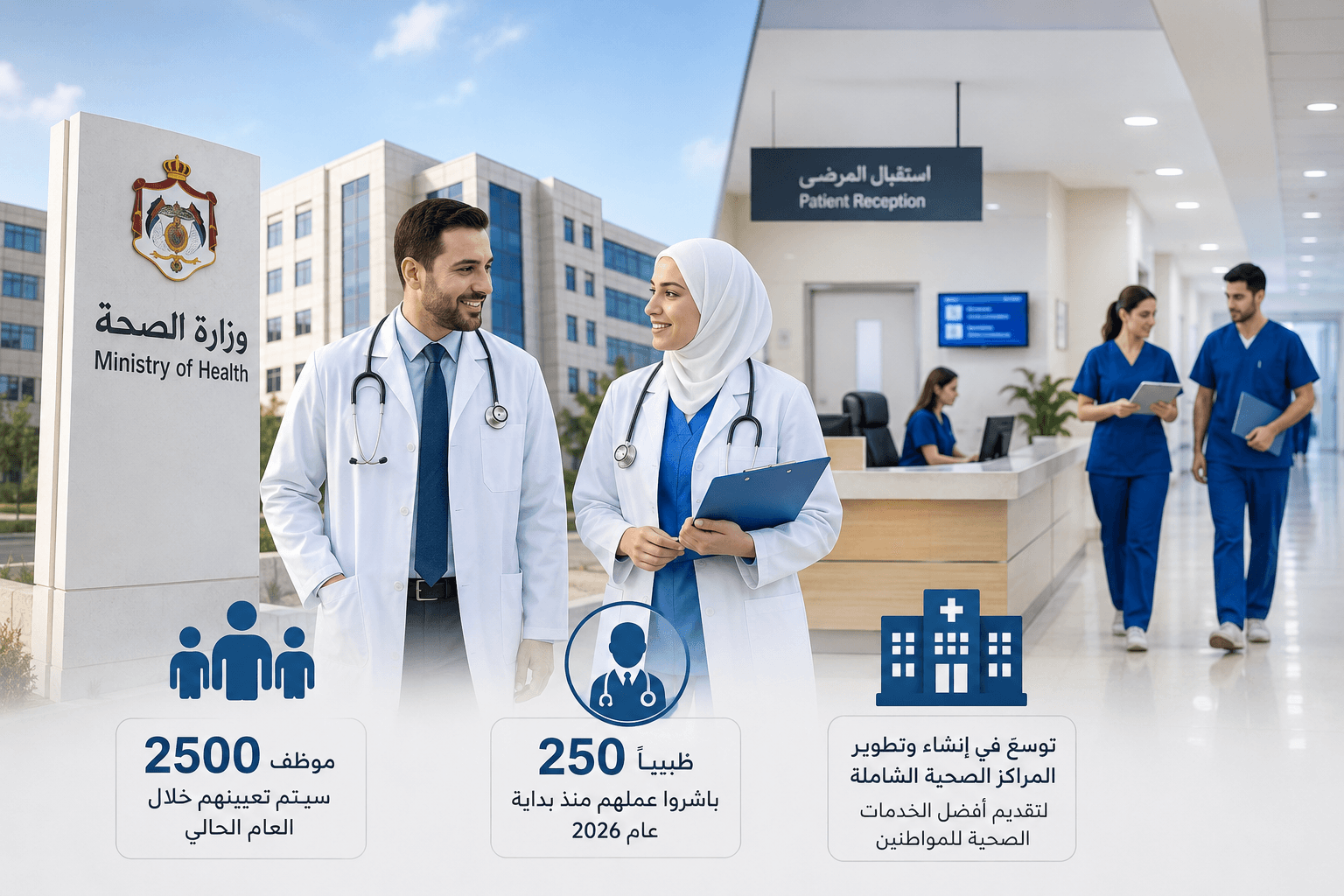 البدور: تعيين 2500 موظف و250 طبيب في 2023