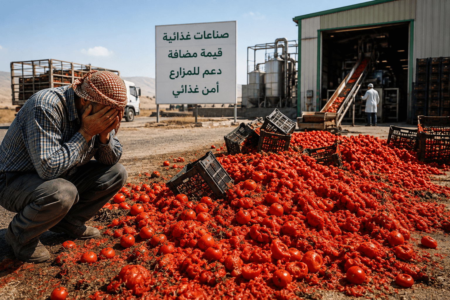 العوران يدعو لإنشاء صناعات غذائية لحماية مزارعي البندورة