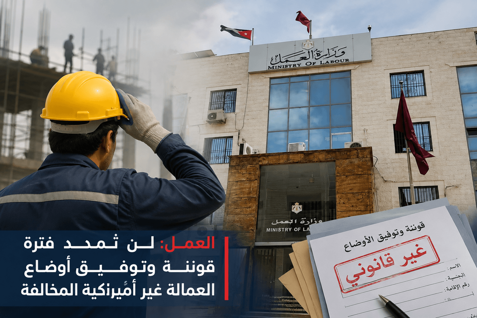 "العمل" تؤكد عدم تمديد توفيق أوضاع العمال غير الأميركية