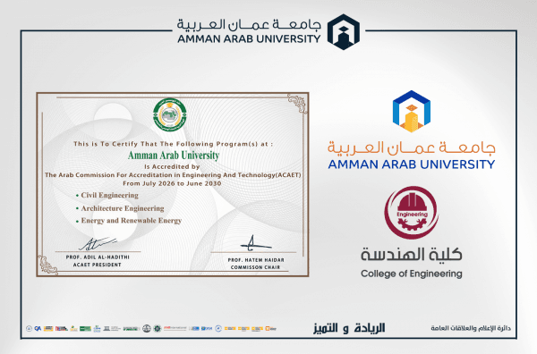 Amman Arab renews and gains new accreditations