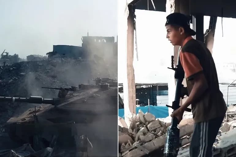 صهيب لباد.. طفل يمثل مأساة غزة