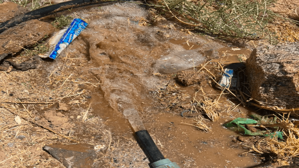 Illegal water line inspection in Umm al-Rasas and Al-Qouira