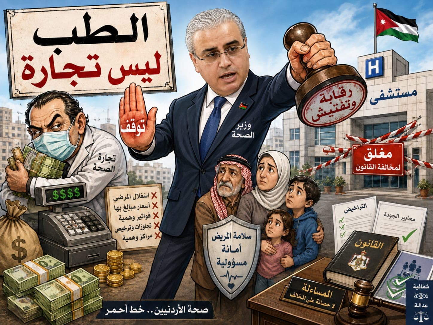 الطب رسالة، والبدور يعيد تنظيم الرقابة الصحية