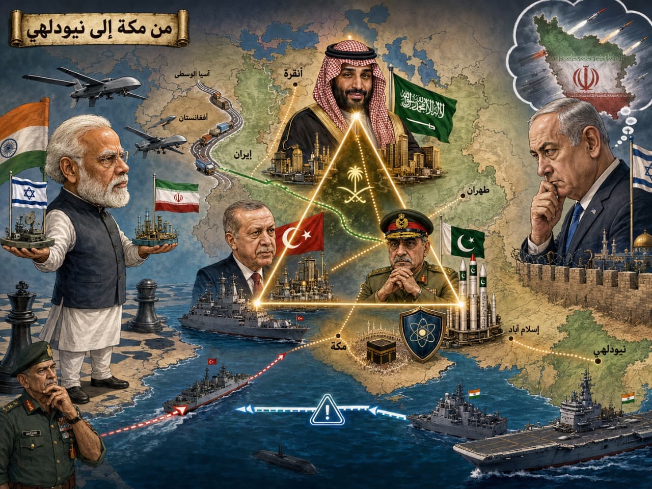 تحالف جديد يعيد توازن القوة من مكة إلى نيودلهي