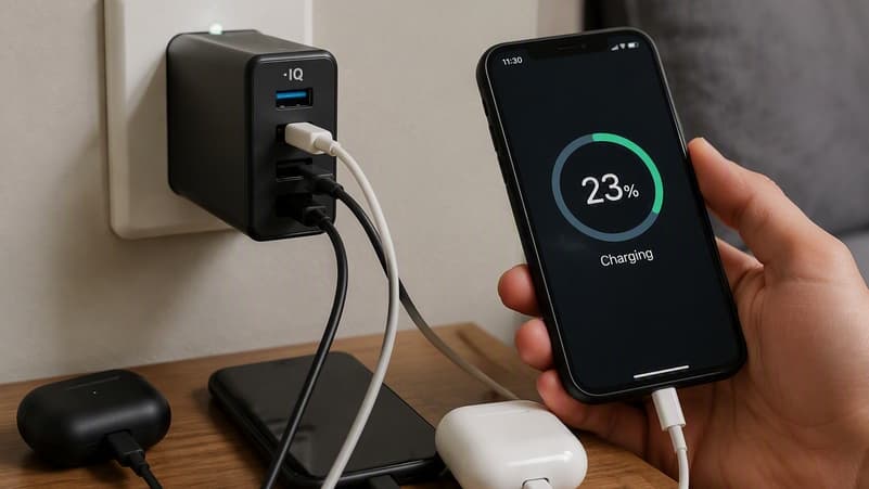 بطء شحن الهاتف مع شواحن متعددة