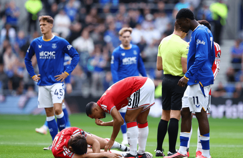 Maguire Injured Early in Everton Game