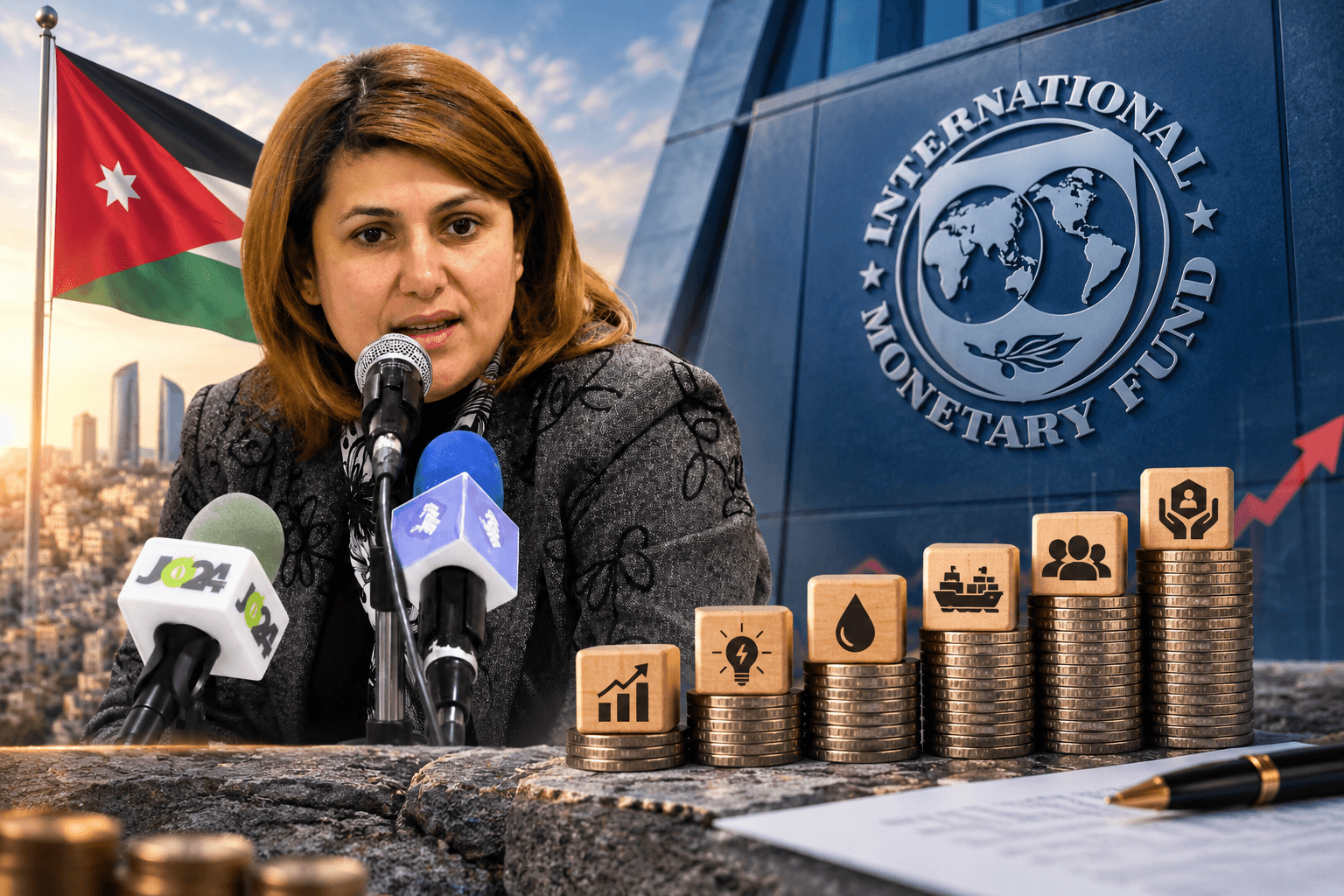الأردن وصندوق النقد يركزان على تعديل النموذج الاقتصادي