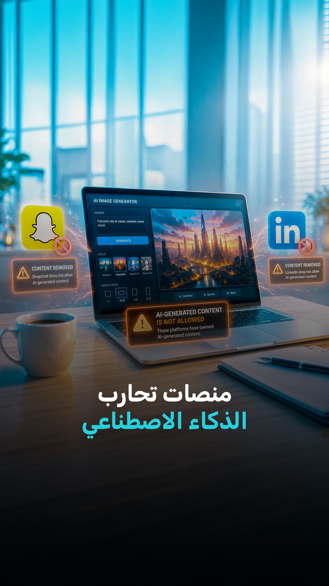 Snapchat and LinkedIn curb AI content