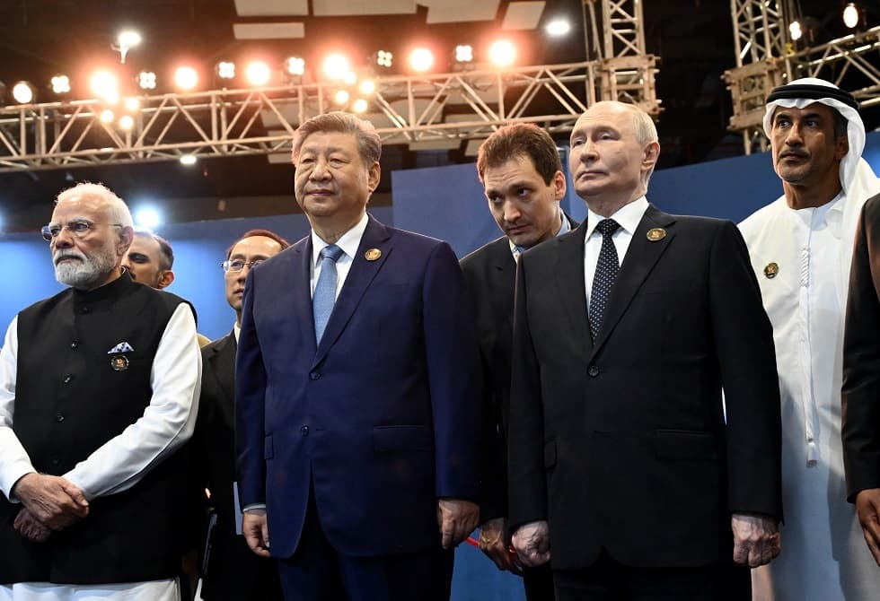 Putin and BRICS leaders at India expo