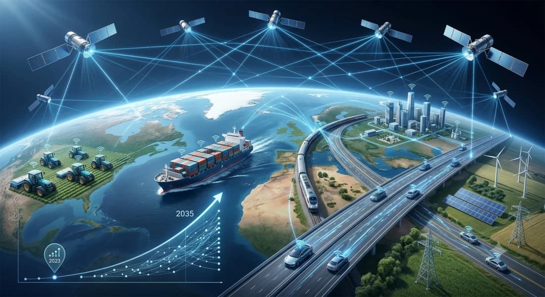 توقعات بوفرة اتصال إنترنت الأشياء عبر الأقمار الصناعية حتى 2035