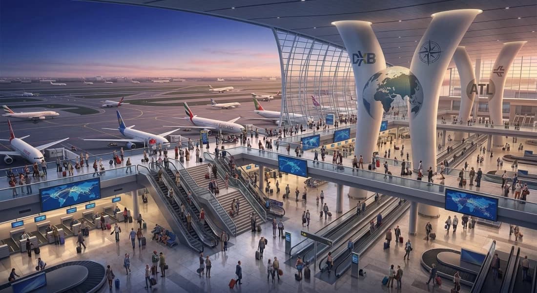 Global air traffic hotspots in September 2026