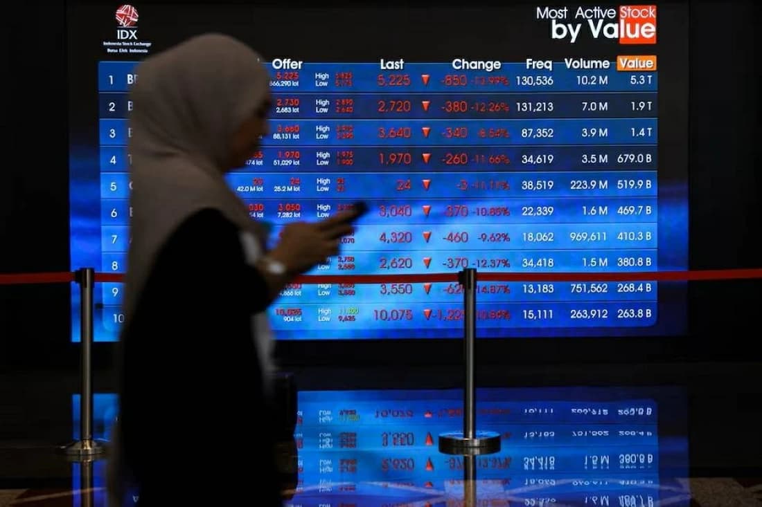 Indonesian stocks fall 11.6% in historic crash