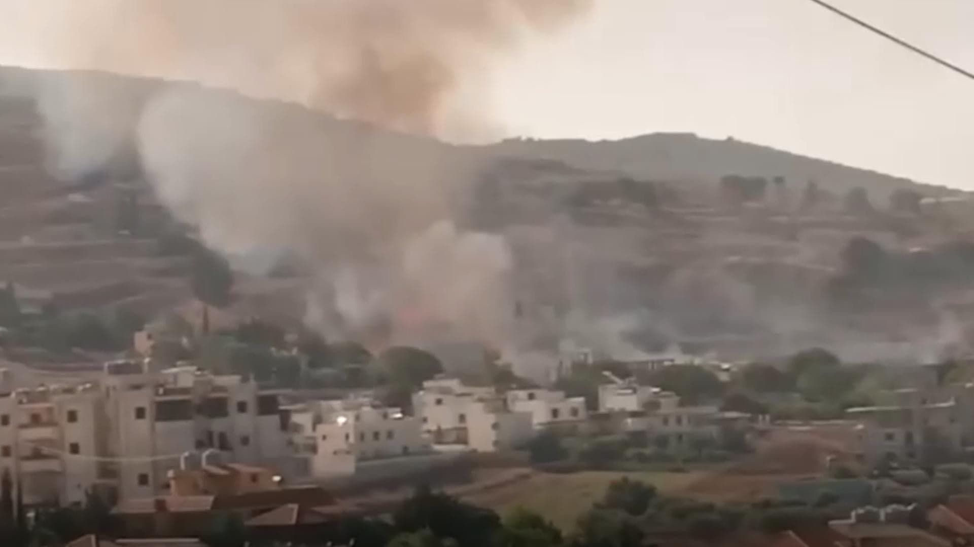 Old ammunition explodes during fire in southern Lebanon
