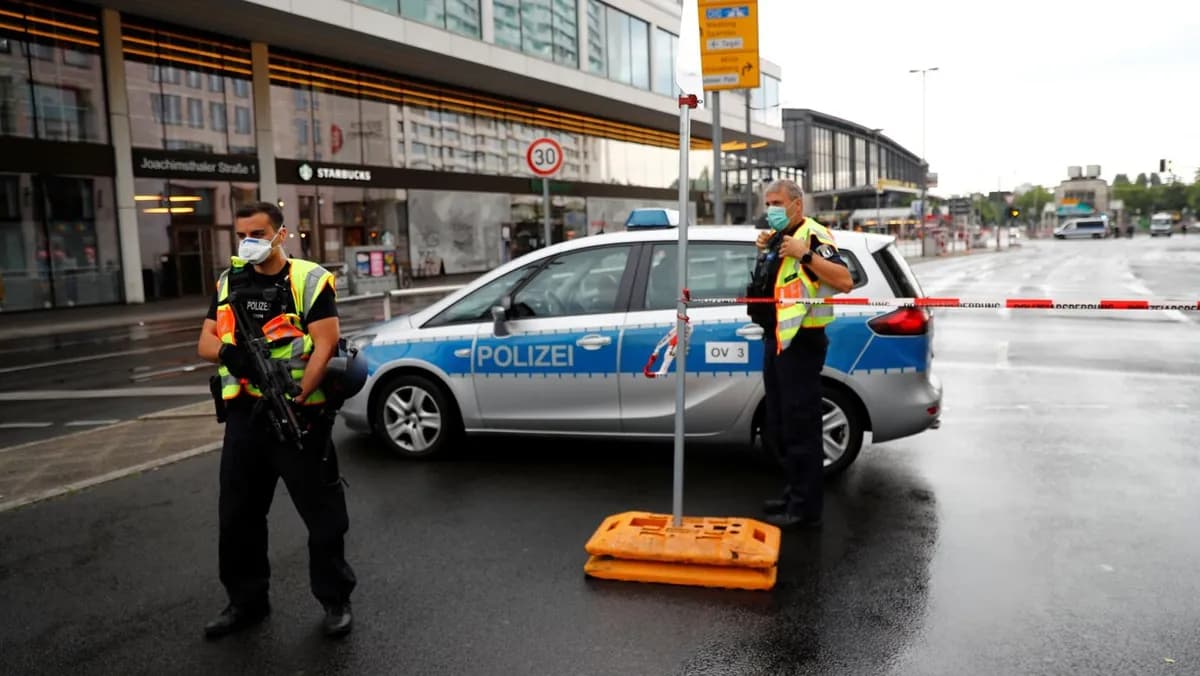 Train station blast injures two in southern Germany