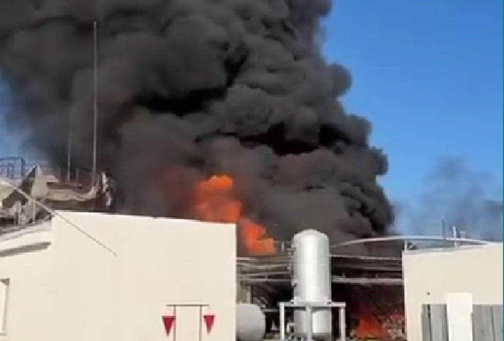 Large fire at Kazakhstan oil refinery