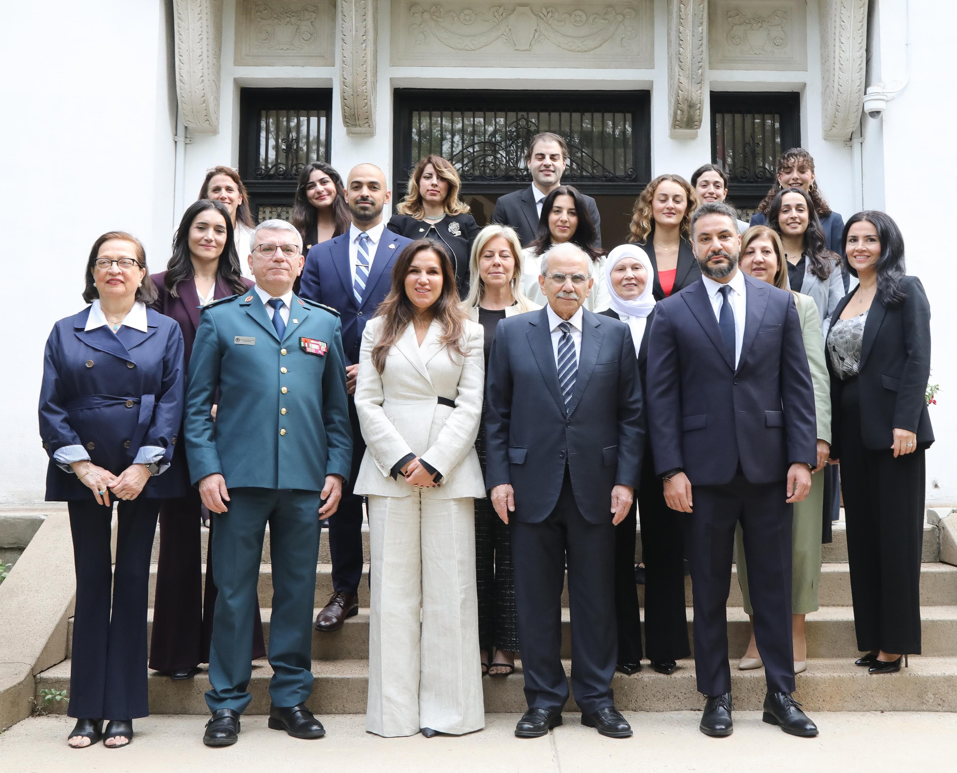 He ends his Washington visit with Lebanese embassy meeting