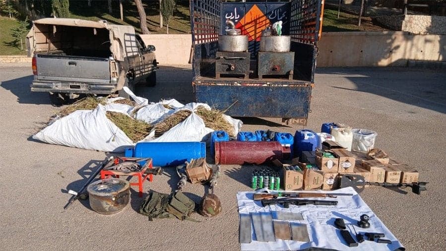 Army confiscates drug-making supplies