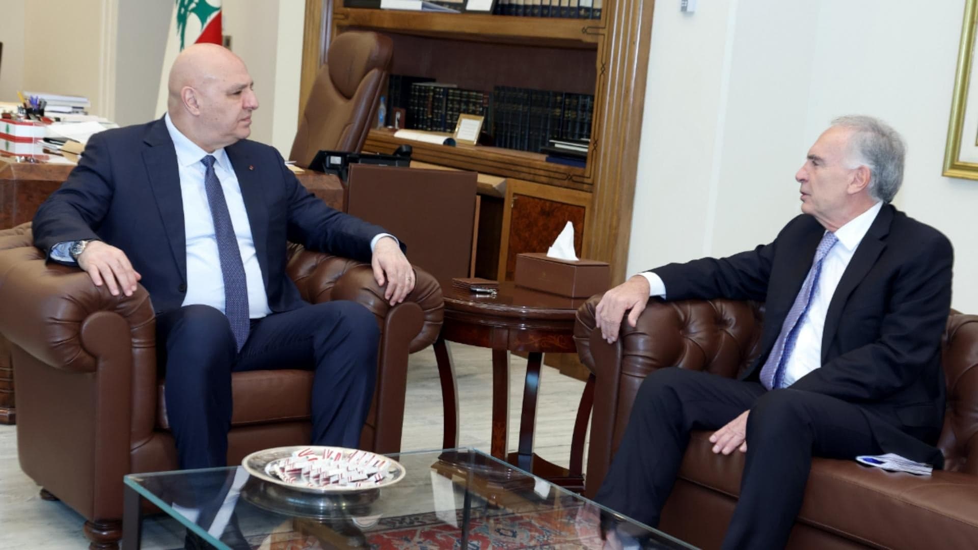President Aoun reviews south developments with Arnault
