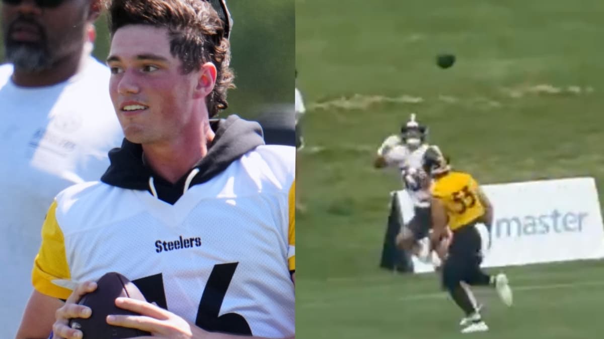 Drew Allar displays strong arm for Steelers fans