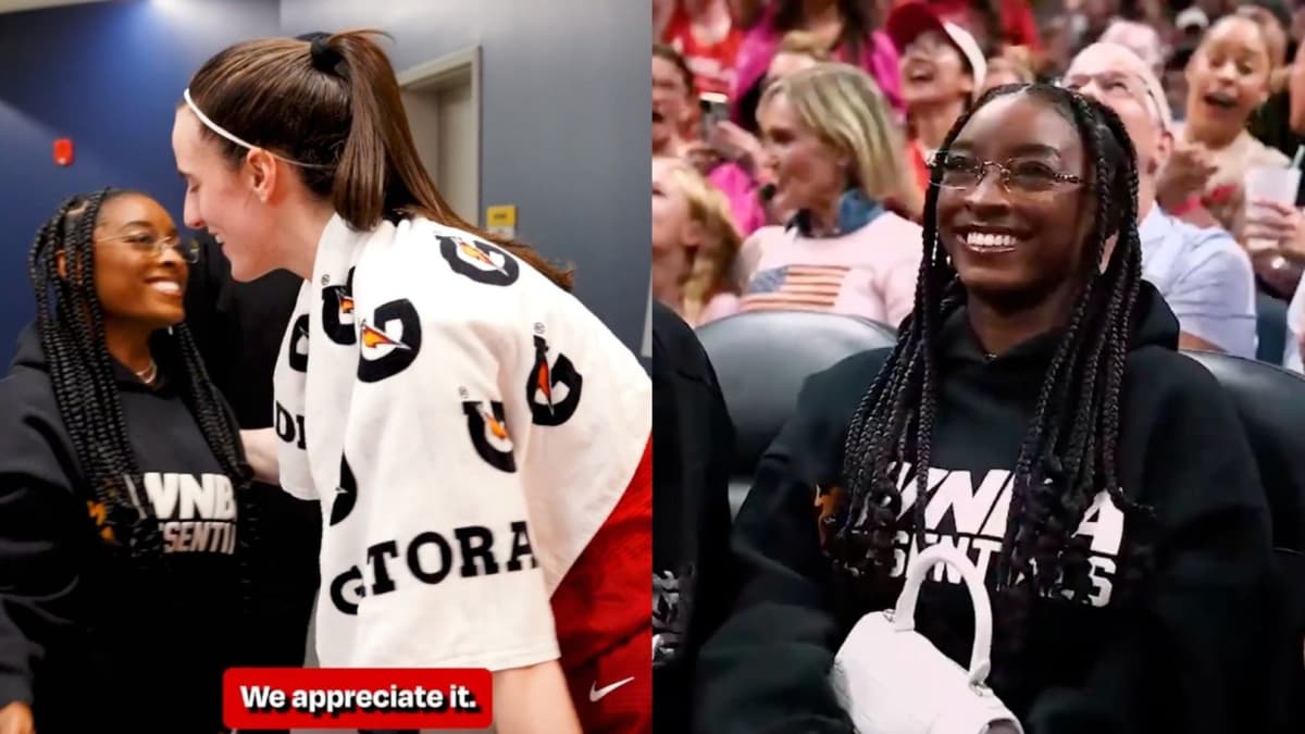 Simone Biles Receives Warm Welcome at Fever Game