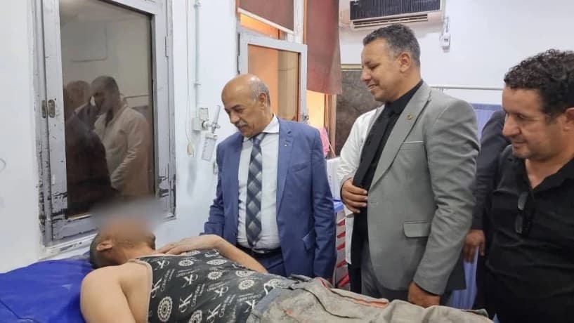 El Beida Governor Visits Roof Collapse Victims