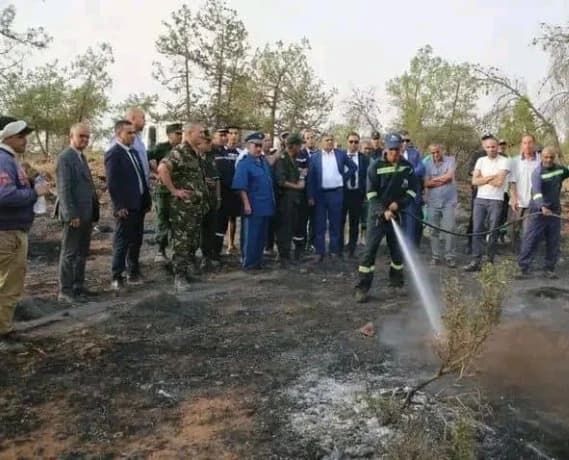 Wali Saida Oversees Firefighting Efforts in Jaafera Area
