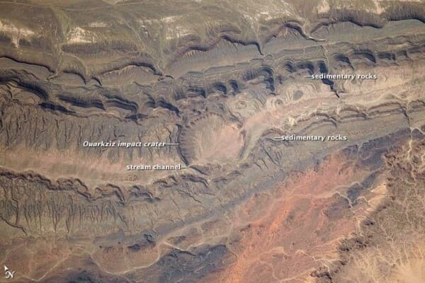 Algerian desert meteorite craters