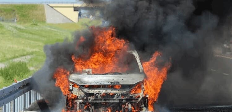 Fire destroys celebrity artist's car after wedding
