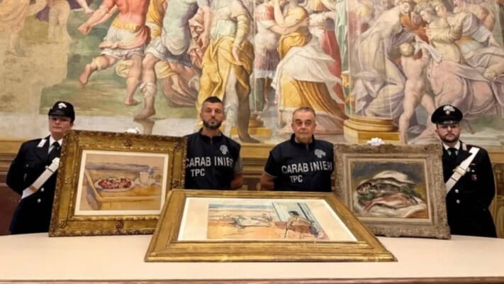 Italian police recover stolen artworks