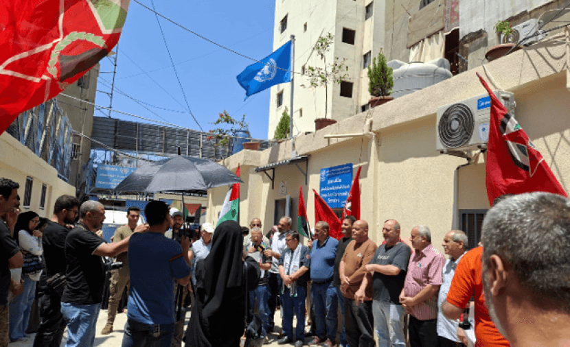 Protest at Beddawi Against UNRWA Cuts